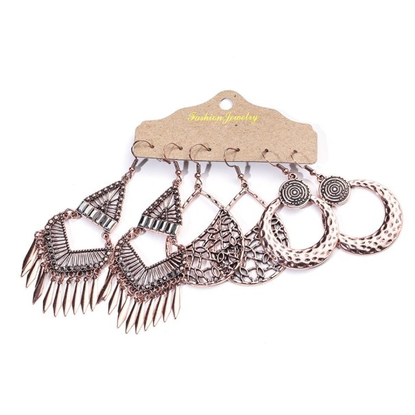 Boucles d'oreilles pendantes pour femmes 3 paires G1018 12