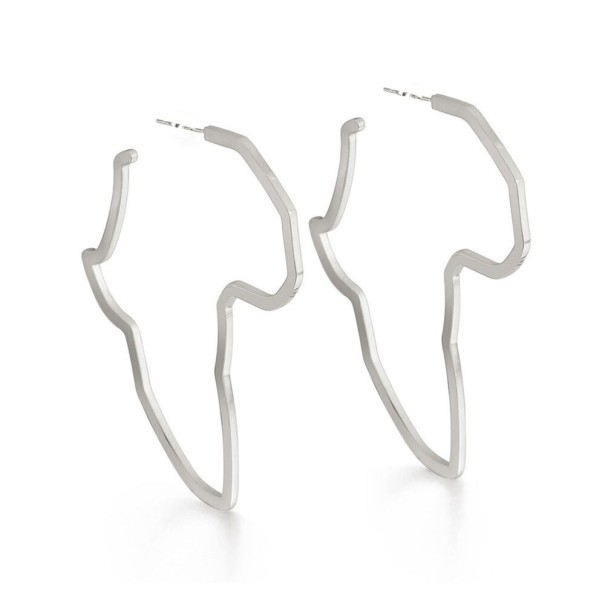 Boucles d'oreilles pendantes pour femmes Afrique argenté
