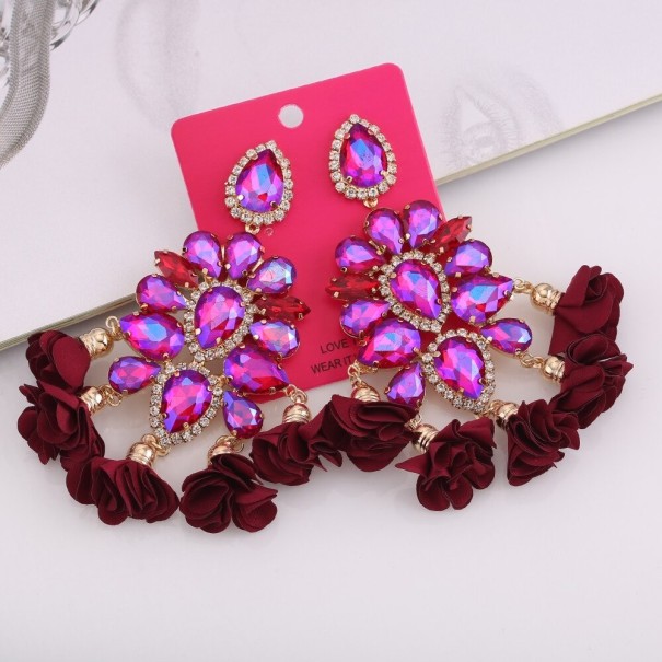 Boucles d'oreilles pendantes pour femmes avec cristal G1239 15