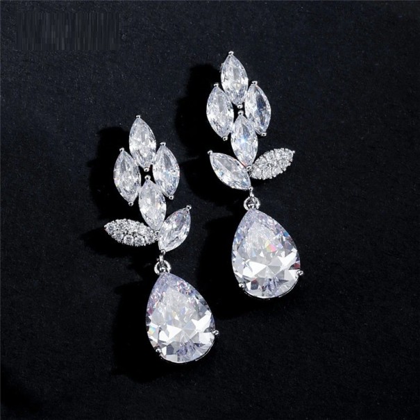 Boucles d'oreilles pendantes pour femmes avec cristaux G1241 5