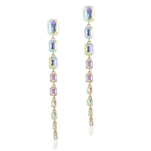 Boucles d'oreilles pendantes pour femmes avec cristaux G1294 multicolore