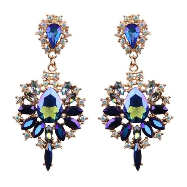 Boucles d'oreilles pendantes pour femmes avec des cristaux G814 2