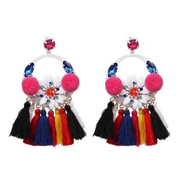 Boucles d'oreilles pendantes pour femmes avec frange G1411 36