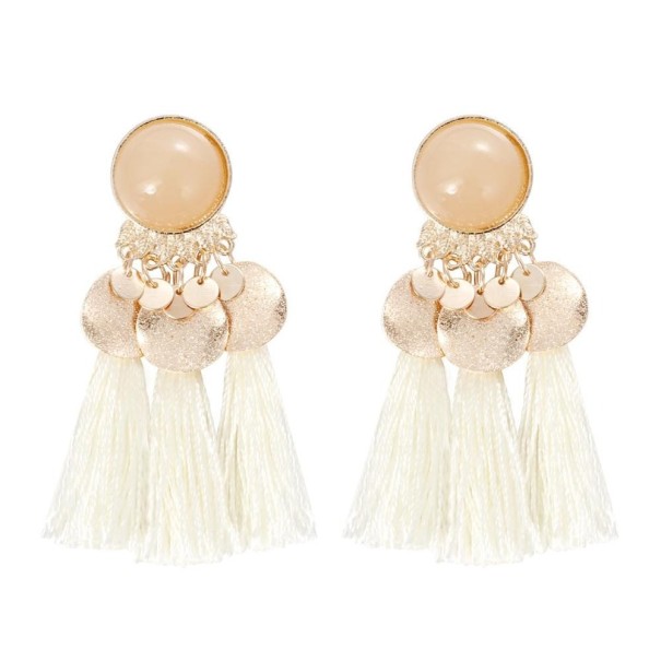 Boucles d'oreilles pendantes pour femmes avec frange G597 4