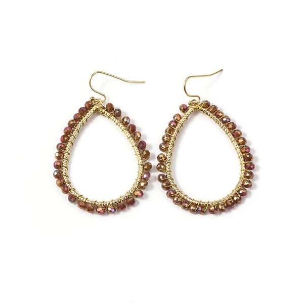 Boucles d'oreilles pendantes pour femmes avec perles G1388 11