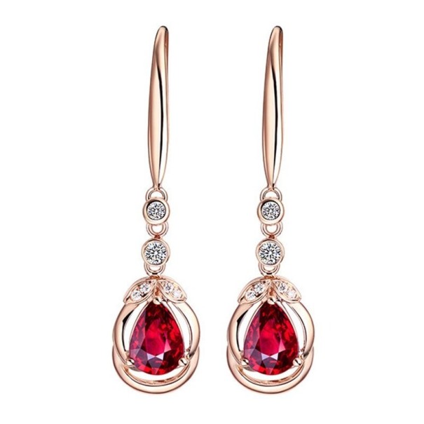 Boucles d'oreilles pendantes pour femmes avec tourmaline 17
