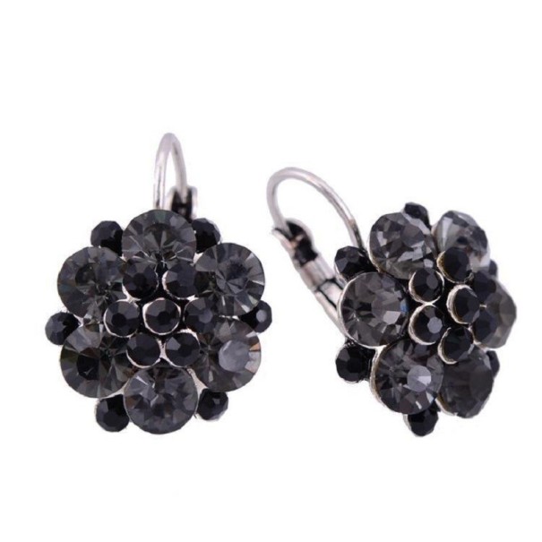 Boucles d'oreilles pendantes pour femmes avec zircons G1259 noir