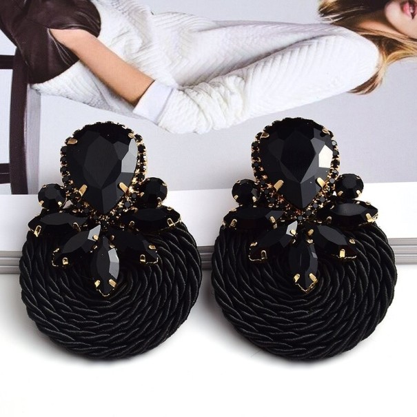 Boucles d'oreilles pendantes pour femmes avec zircons G201 2