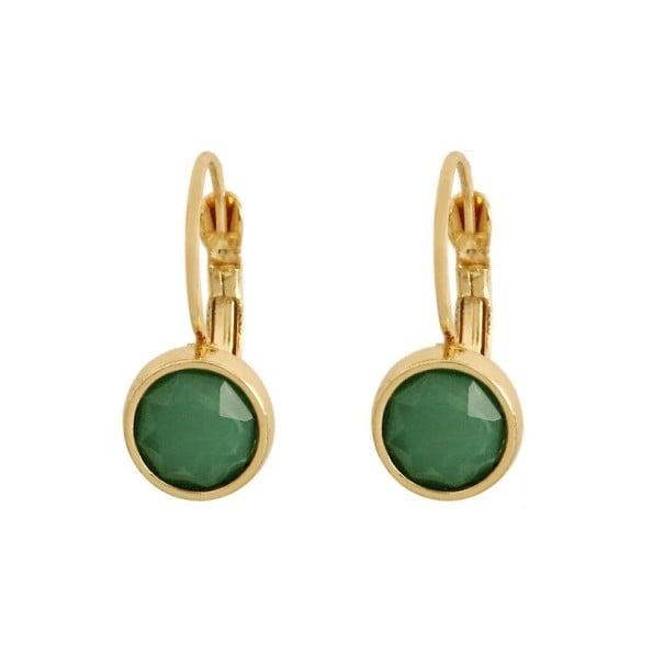 Boucles d'oreilles pendantes pour femmes C1068 vert foncé