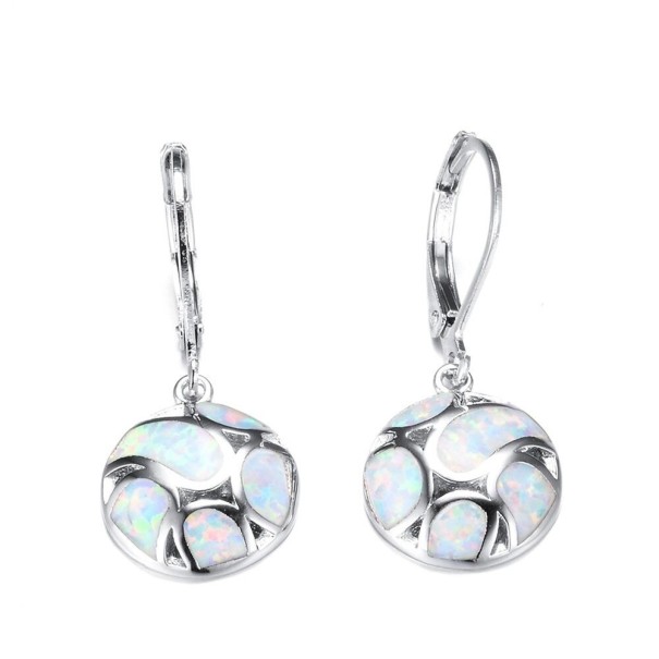Boucles d'oreilles pendantes pour femmes G531 blanc 2