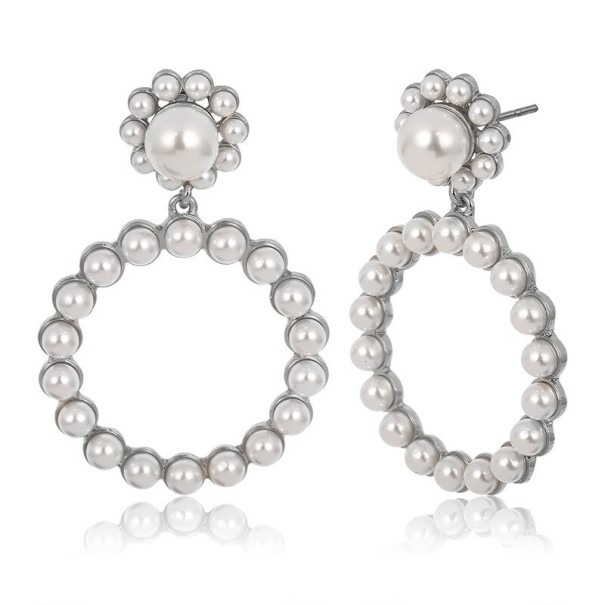Boucles d'oreilles pendantes pour femmes G607 argenté 2