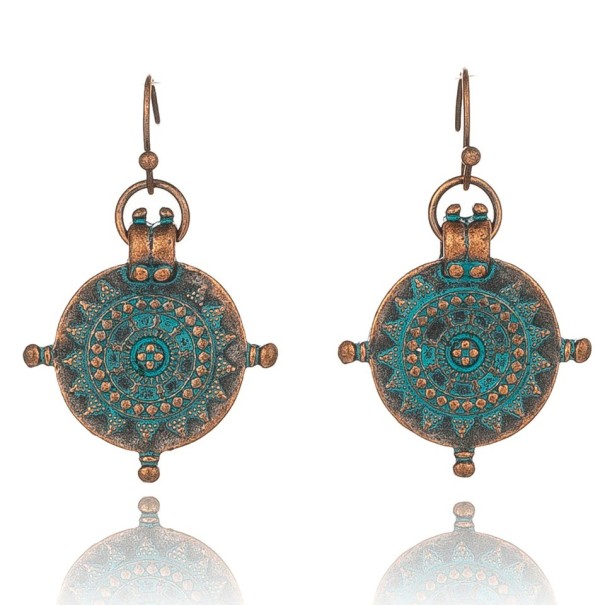 Boucles d'oreilles pendantes pour femmes G781 cuivre