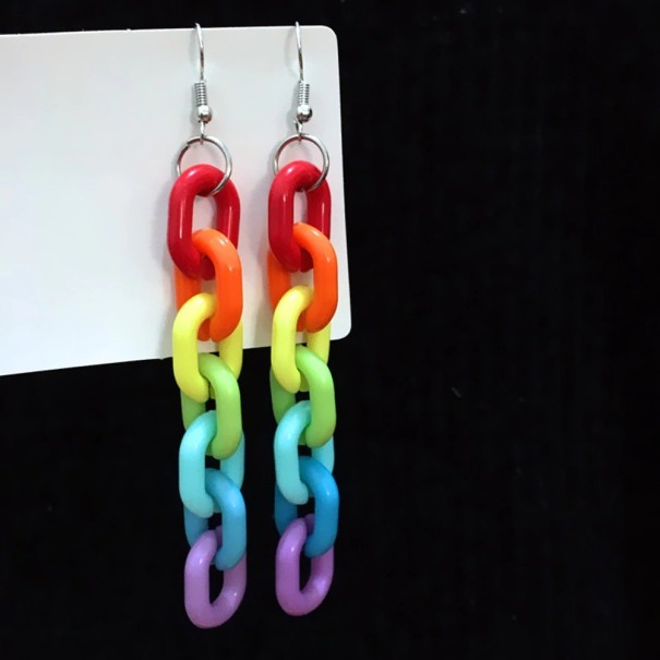 Boucles d'oreilles pendantes pour femmes G842 multicolore