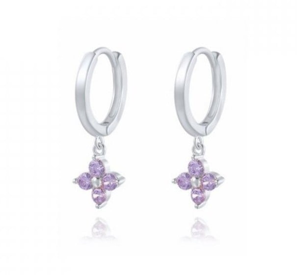 Boucles d'oreilles pendantes pour femmes H748 argenté 3