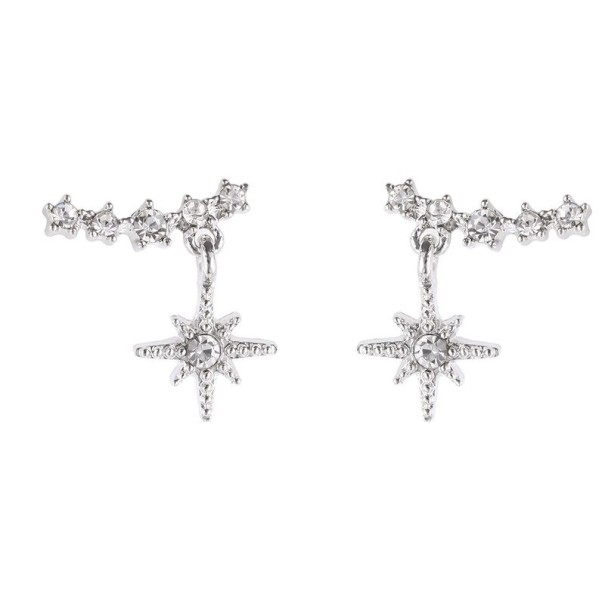 Boucles d'oreilles pendantes pour femmes H769 argenté 2