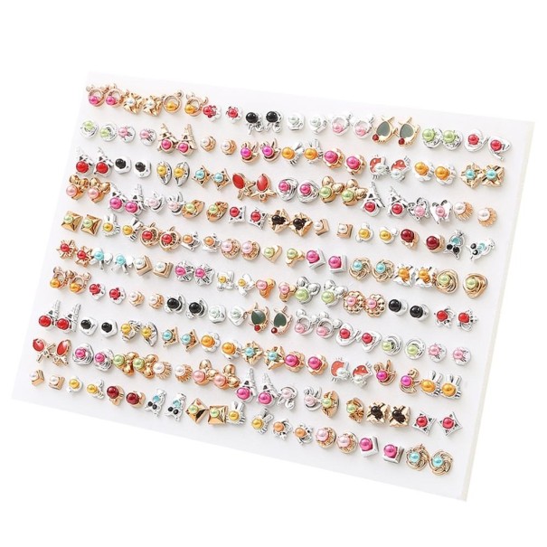 Boucles d'oreilles pour femmes 100 paires 13