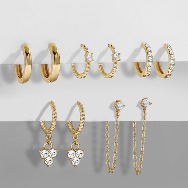 Boucles d'oreilles pour femmes 5 paires 1