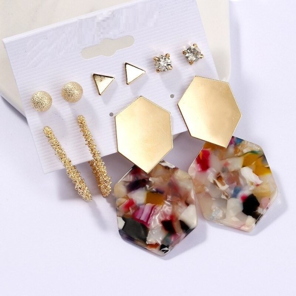 Boucles d'oreilles pour femmes 5 paires H856 1
