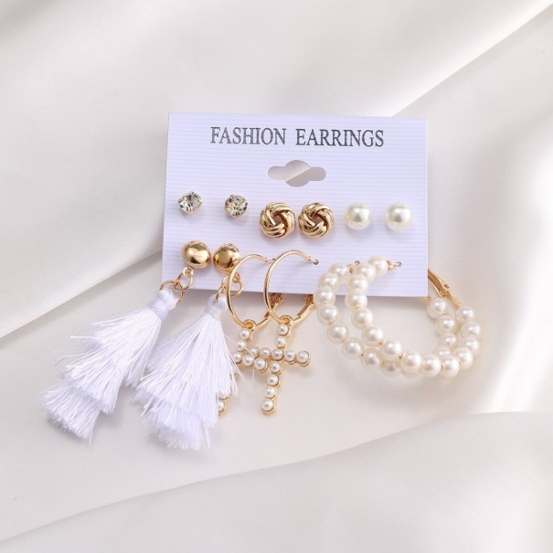 Boucles d'oreilles pour femmes 6 paires G1085 8