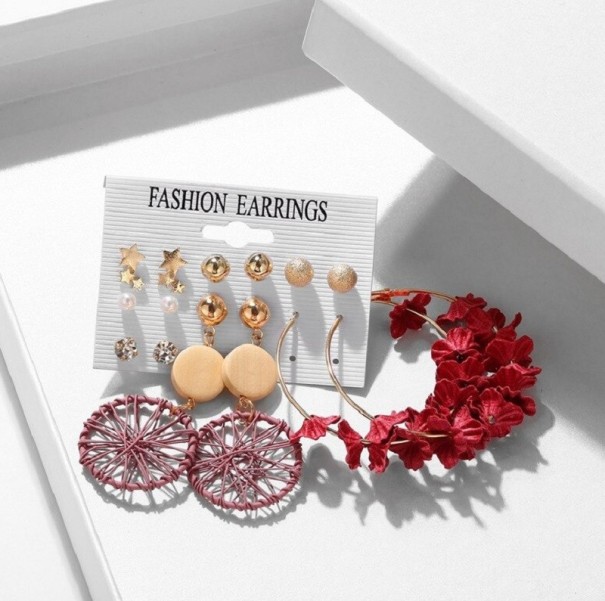 Boucles d'oreilles pour femmes 6 paires G289 12