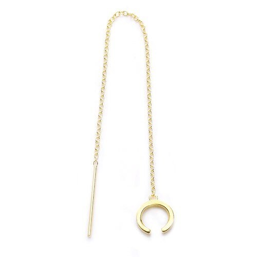 Boucles d'oreilles pour femmes avec chaîne doré
