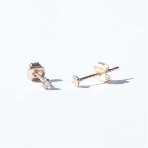 Boucles d'oreilles pour femmes avec pierre A1703 vieux rose 1