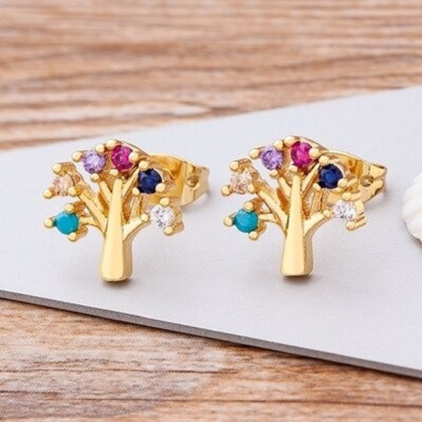 Boucles d'oreilles pour femmes avec zircon 10