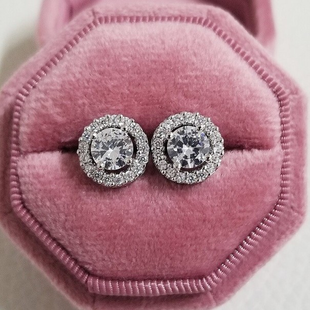 Boucles d'oreilles pour femmes avec zircon 1