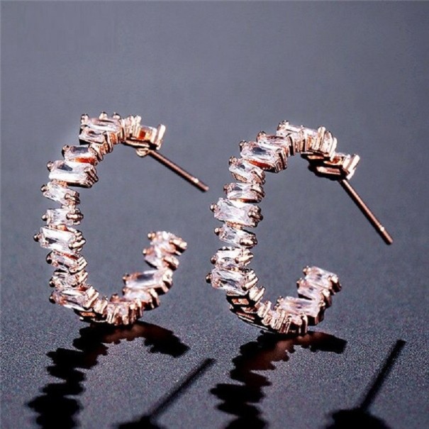 Boucles d'oreilles pour femmes avec zircons G362 1