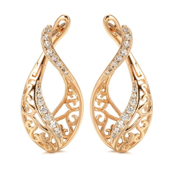 Boucles d'oreilles pour femmes avec zircons G936 1