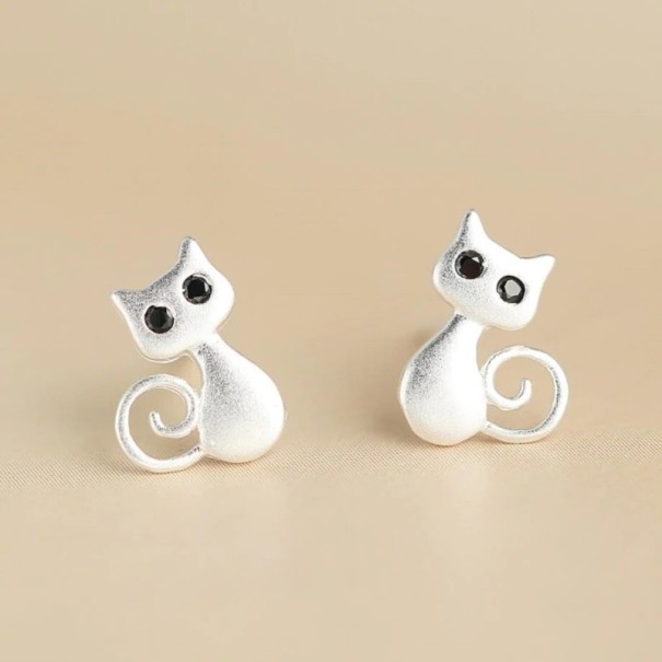 Boucles d'oreilles pour femmes en forme de chat 1