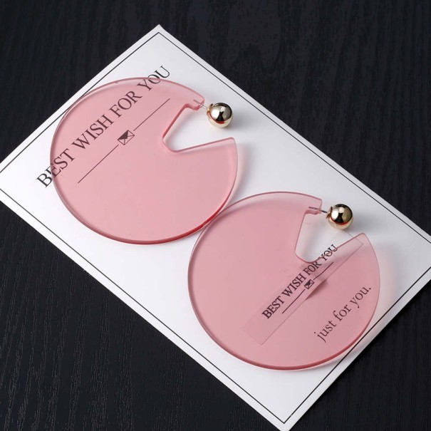 Boucles d'oreilles pour femmes G1257 rose clair