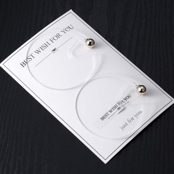 Boucles d'oreilles pour femmes G1257 transparente