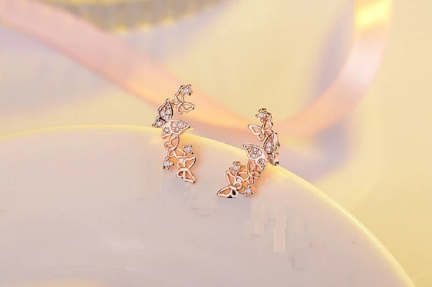 Boucles d'oreilles pour femmes G1395 vieux rose