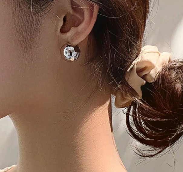 Boucles d'oreilles pour femmes G411 argenté