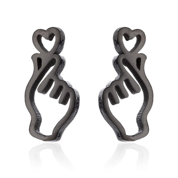 Boucles d'oreilles pour femmes G806 noir 2