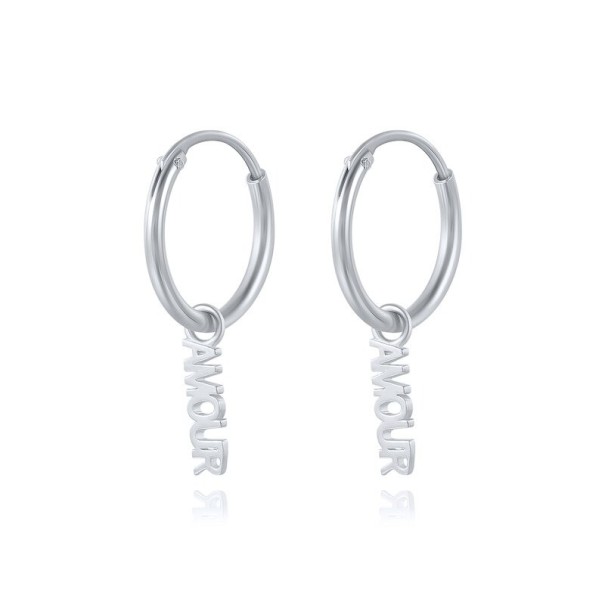 Boucles d'oreilles pour femmes H719 argenté 1