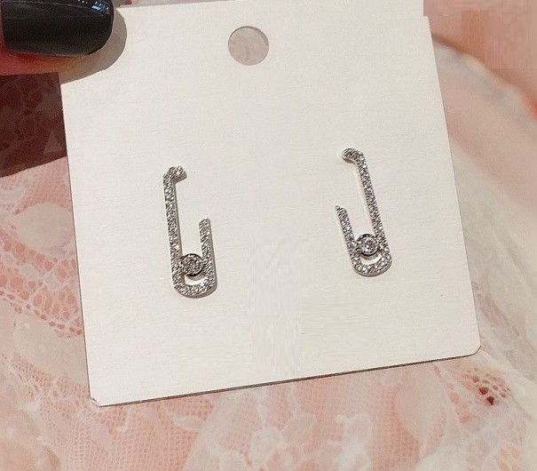 Boucles d'oreilles pour femmes H784 argenté
