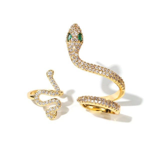 Boucles d'oreilles pour femmes serpent 2 pièces 1