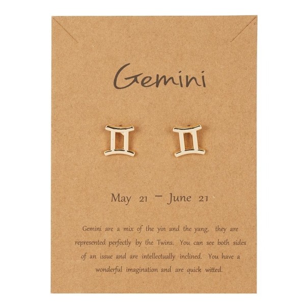 Boucles d'oreilles puces pour femmes signe astrologique 7