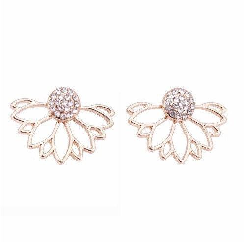 Boucles d'oreilles réversibles ailes J732 doré