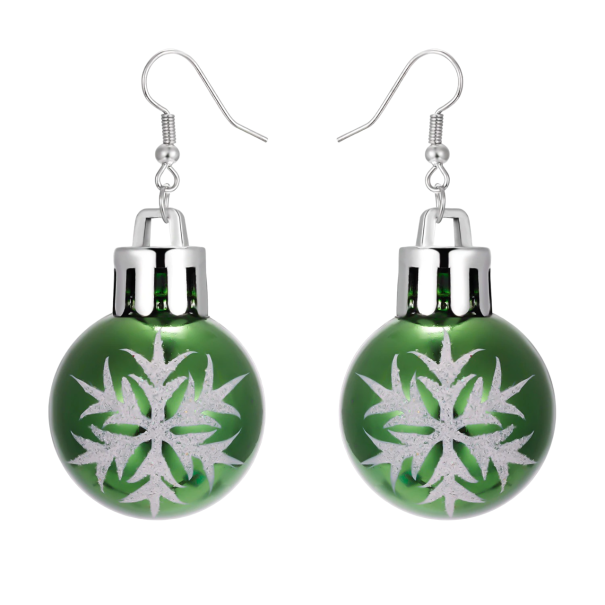 Boucles d'oreilles rondes de Noël 4