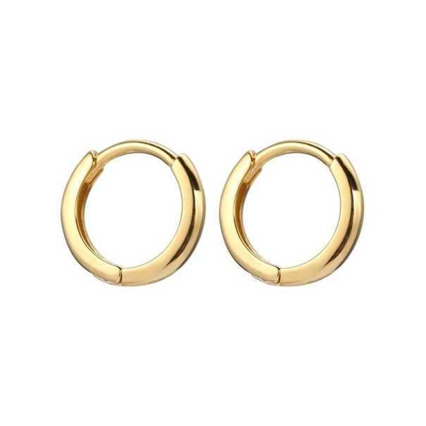 Boucles d'oreilles rondes G2481 doré 10 mm