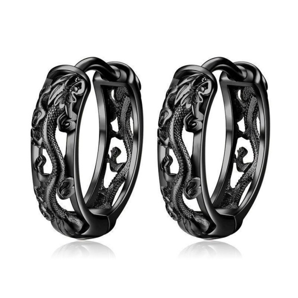 Boucles d'oreilles rondes G2565 noir