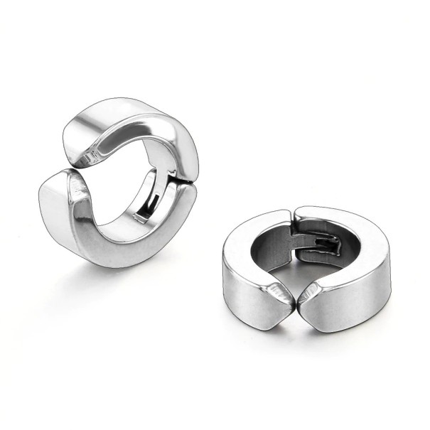 Boucles d'oreilles rondes G687 argenté