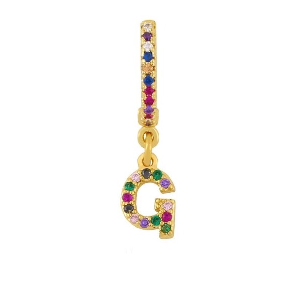 Boucles d'oreilles rondes pour femmes avec lettres G