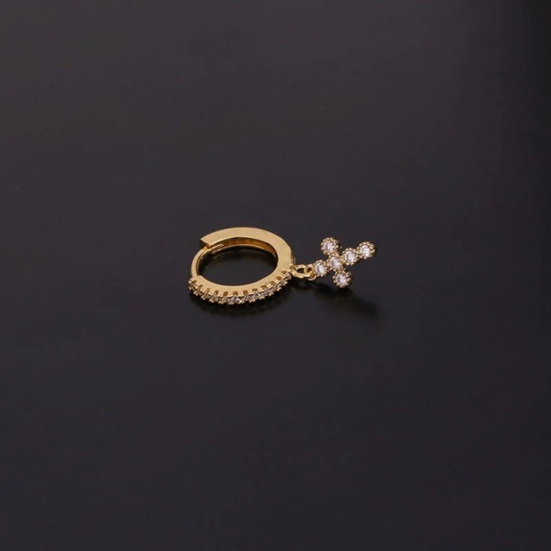 Boucles d'oreilles rondes pour femmes avec pendentif A2598 6