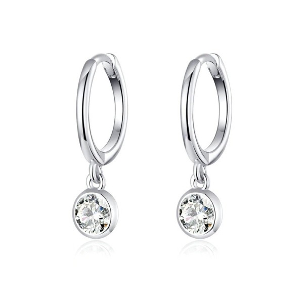 Boucles d'oreilles rondes pour femmes avec pendentif G1109 1
