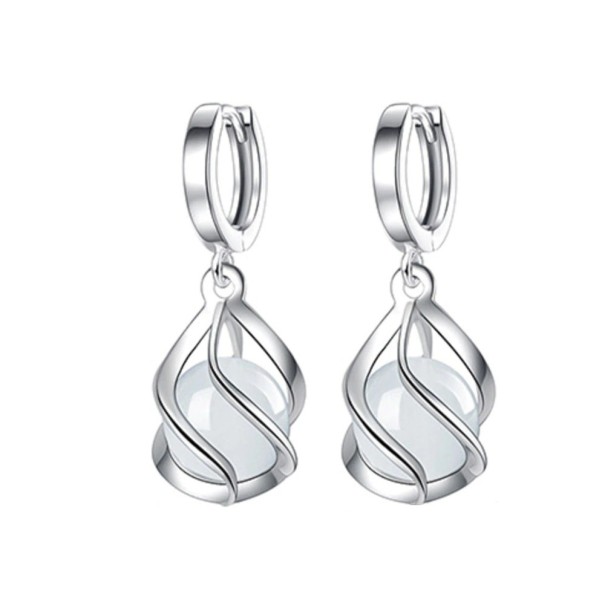 Boucles d'oreilles rondes pour femmes avec pendentif G1288 1
