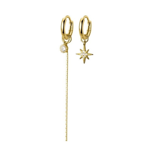 Boucles d'oreilles rondes pour femmes avec pendentif G541 doré 2